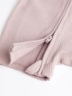 Next Rose pâle - Lot de 3 barboteuses zippées bidirectionnelles pour bébé (0mois3ans) New