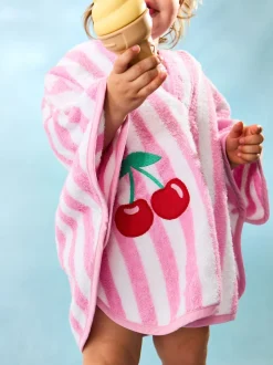 Jojo Maman Bébé Rose pâle - Poncho 100% coton en éponge