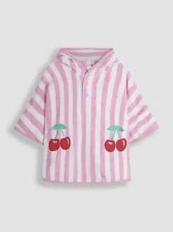 Jojo Maman Bébé Rose pâle - Poncho 100% coton en éponge
