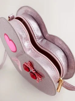 Next Rose pâle/métallisé - Sac à initiale cœur de gemme Discount