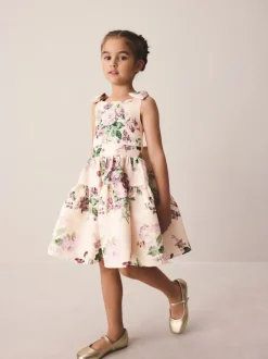 Laura Ashley Rose Rosemore - Robe en satin à dos nœud Best