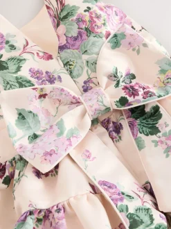 Laura Ashley Rose Rosemore - Robe en satin à dos nœud Best