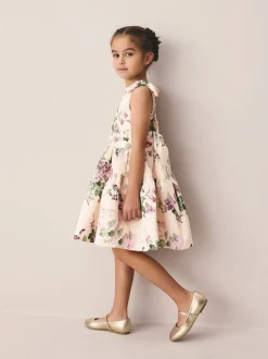 Laura Ashley Rose Rosemore - Robe en satin à dos nœud Best