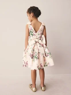 Laura Ashley Rose Rosemore - Robe en satin à dos nœud Best