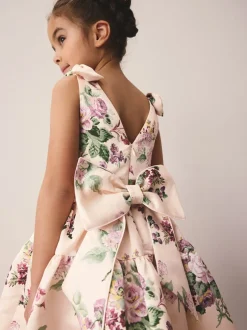 Laura Ashley Rose Rosemore - Robe en satin à dos nœud Best