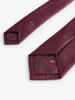 Next - Ensemble cravate et pochette texturées Rose rouge Online