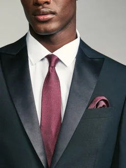 Next - Ensemble cravate et pochette texturées Rose rouge Online