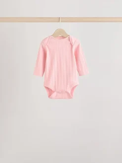 Next Rose vif - Lot de 5 bodies à manches longues pour bébé New