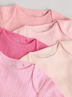 Next Rose vif - Lot de 5 bodies à manches longues pour bébé New