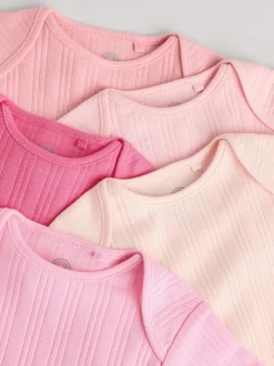 Next Rose vif - Lot de 5 bodies bébé à manches courtes Sale