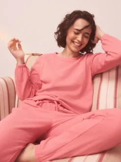 Next - Pyjama à manches longues Cosy Waffle Rose vif Hot