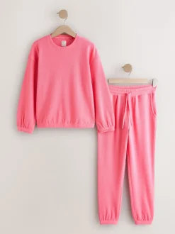 Next - Pyjama à manches longues Cosy Waffle Rose vif Hot