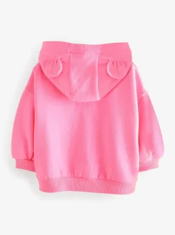 Next - Sweat à capuche zippé (3mths-7yrs) Rose vif Clearance