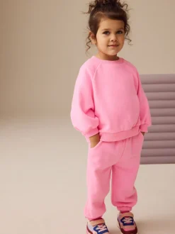 Next - Sweat à col ras du cou (3mths-7yrs) Rose vif Outlet