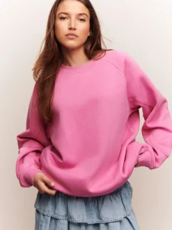 Next Rose vif - Sweat-shirt épais décontracté à Col rond Outlet