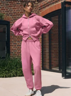 self. Rose vif - Veste zippée à capuche Hot