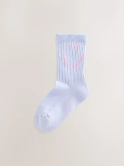 Next - Lot de 3 paires de chaussettes de sport pour l'école enrichies en coton matelassées Rose, Violet et Vert Outlet