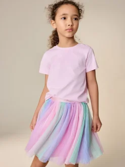 Next Rose/arc-en-ciel - Jupe en maille à enfiler (3-16ans) Hot