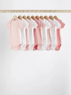 Next Rose/Blanc - Bodys indispensables à manches courtes pour bébé Discount