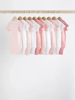 Next Rose/Blanc - Bodys indispensables à manches courtes pour bébé Discount