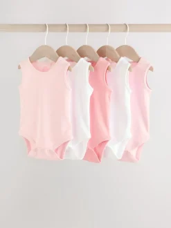 Next Rose/Blanc - Bodys indispensables bébé Sale