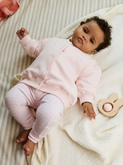 Next Rose/Blanc - Ensemble veste, haut et leggings bébé 3 pièces (0mois-2ans) Hot