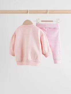 Next Rose/Blanc - Ensemble veste, haut et leggings bébé 3 pièces (0mois-2ans) Hot