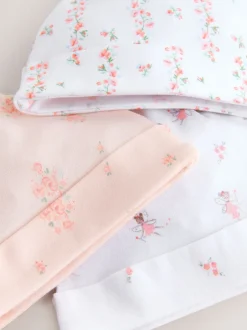 Next Rose/Blanc - Lot de 3 bonnets bébé noués (0-12mois) Outlet