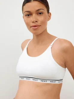 Next Rose/Blanc - Maternité Allaitement Raccourci Ultimate Comfort Hauts 2 Pack Clearance