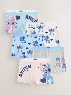 Next Rose/Bleu - Disney Stitch and Angel Shorts 5 Lot (2-16ans) Best