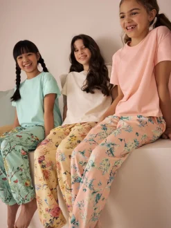 Next Rose/Bleu - Lot de 3 pyjamas fleuris (3-16ans)