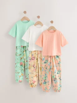 Next Rose/Bleu - Lot de 3 pyjamas fleuris (3-16ans)