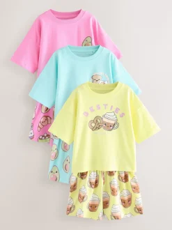 Next Rose/Bleu - Lot de 3 pyjamas (3-16ans) Discount