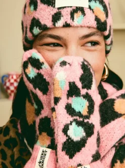 Eleanor Bowmer Rose/Bleu - Mitaines à damiers Discount