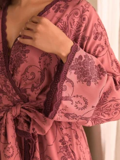 Laura Ashley - Peignoir Josette Rose/Bourgogne Best