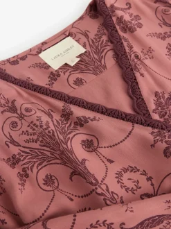 Laura Ashley - Peignoir Josette Rose/Bourgogne Best