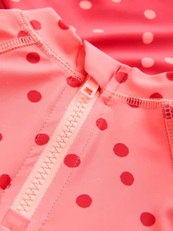 Next Rose/cerise rouge - Ensemble de bain Sunsafe à manches courtes (3mois à10ans) Hot