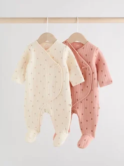 Next Rose/Crème - Lot de 2 dors-bien matelassés bébé Best