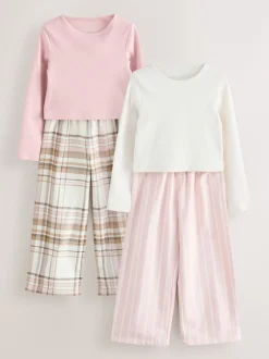 Next Rose/Crème - Lot de 2 pantalons de pyjama tissés (3-16ans) Online