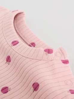 Next - Ensemble haut à manches longues et leggings 6 pièces (0mois-3ans) Rose/Crème/Marron Imprimé Best