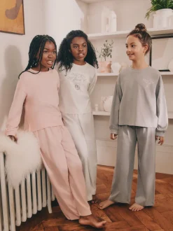 Next Rose/écru/gris - Lot de 3 pyjamas amples (3-16ans) Outlet