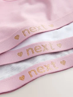 Next - Lot de 3 crop tops (5-16 ans) Rose/Gris Best