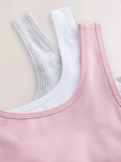 Next - Lot de 3 crop tops (5-16 ans) Rose/Gris Best