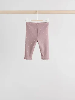 Next - Paquet de jambières pour bébé 4 (0mois-2ans) Rose/marron/cœur New
