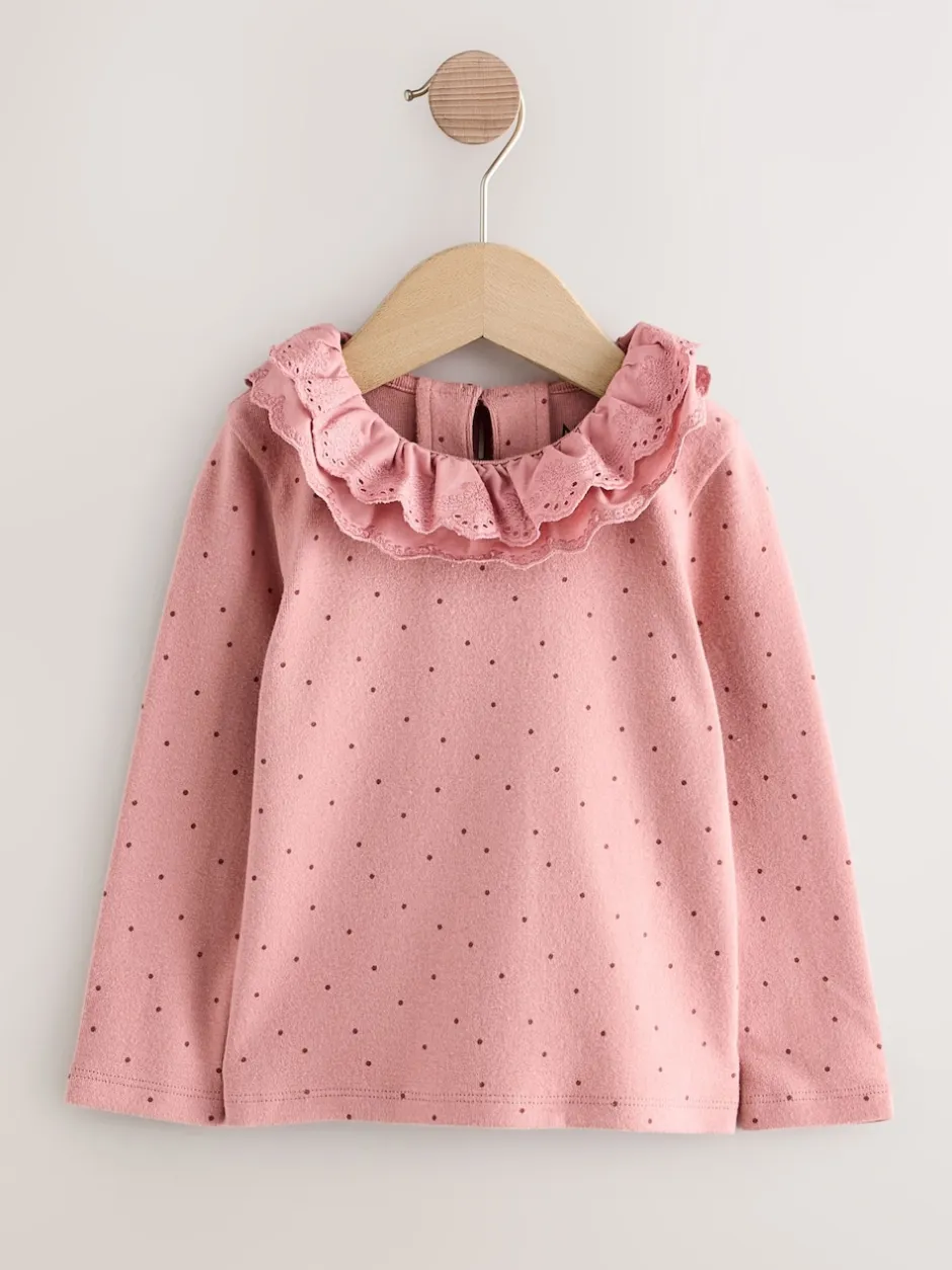 Next Rose/neutre - Hauts brodés à manches longues (3mois-7ans) Online