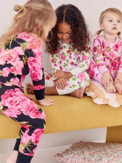 Next Rose/Noir - Lot de 3 pyjamas Snuggle (9mois-16ans) Discount