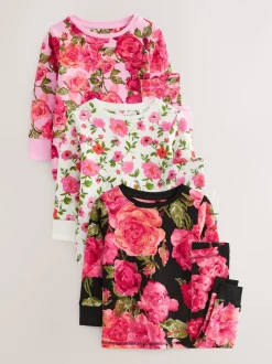 Next Rose/Noir - Lot de 3 pyjamas Snuggle (9mois-16ans) Discount