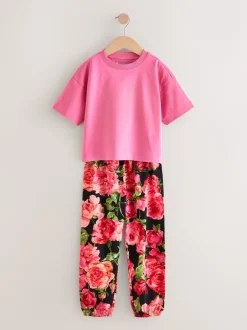Next Rose/Noir - Lot de 3 pyjamas fleuris (3-16ans) Online