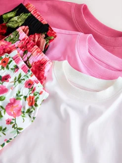 Next Rose/Noir - Lot de 3 pyjamas fleuris (3-16ans) Online