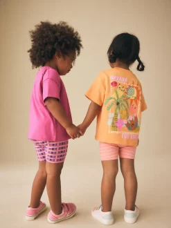 Next Rose/Orange - Ensemble short haut et cycliste Lot de 2 (3mois7ans) Hot